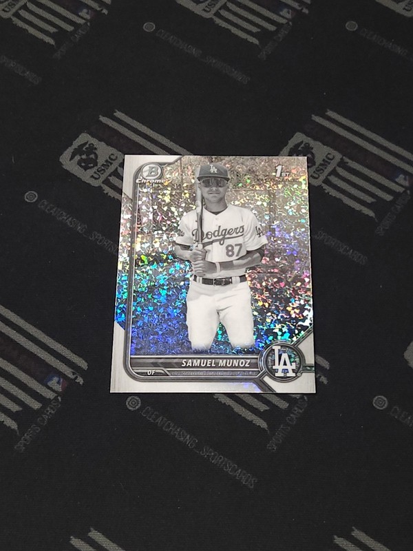 2022 Bowman Chrome #BCP-161 Samuel Munoz Black and White Mini-Diamond Refractor