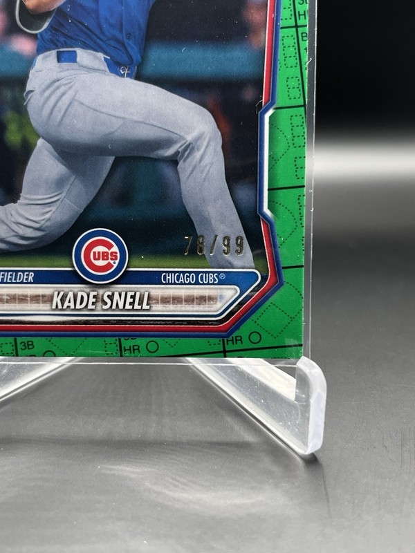 2026 1st Bowman Kade Snell #BP-105 Chicago Cubs Green Pattern /99 gallery