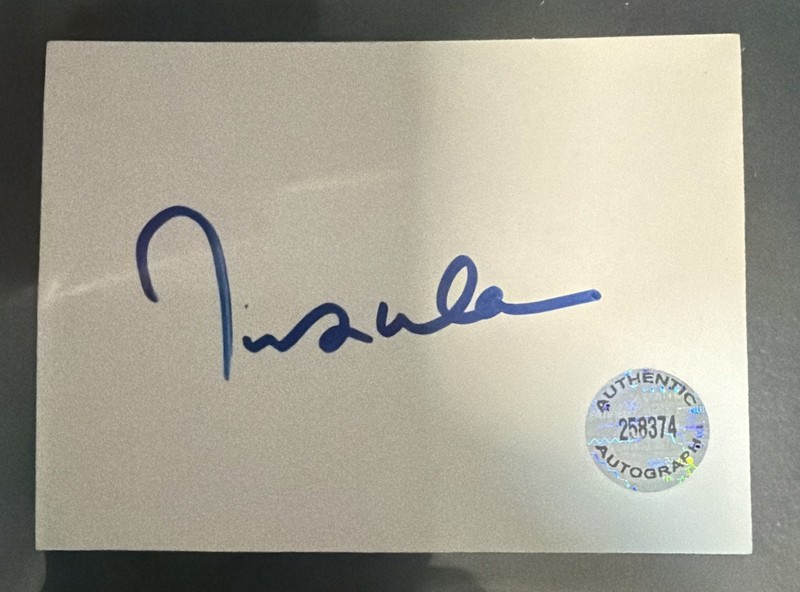 Imran Khan Hand Signed Small Plane Card