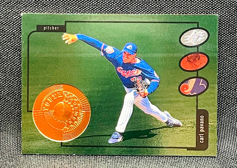 1998 Upper Deck SPx Finite Baseball – CARL PAVANO #186 – YOUTH MOVEMENT /5000