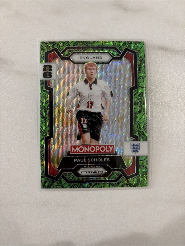 Paul Scholes Green Wave 2026 Panini Prizm Monopoly World Cup England