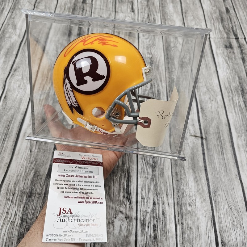 Robert Griffin III RG3 Signed Washington Redskins Mini NFL Yellow Helmet JSA COA