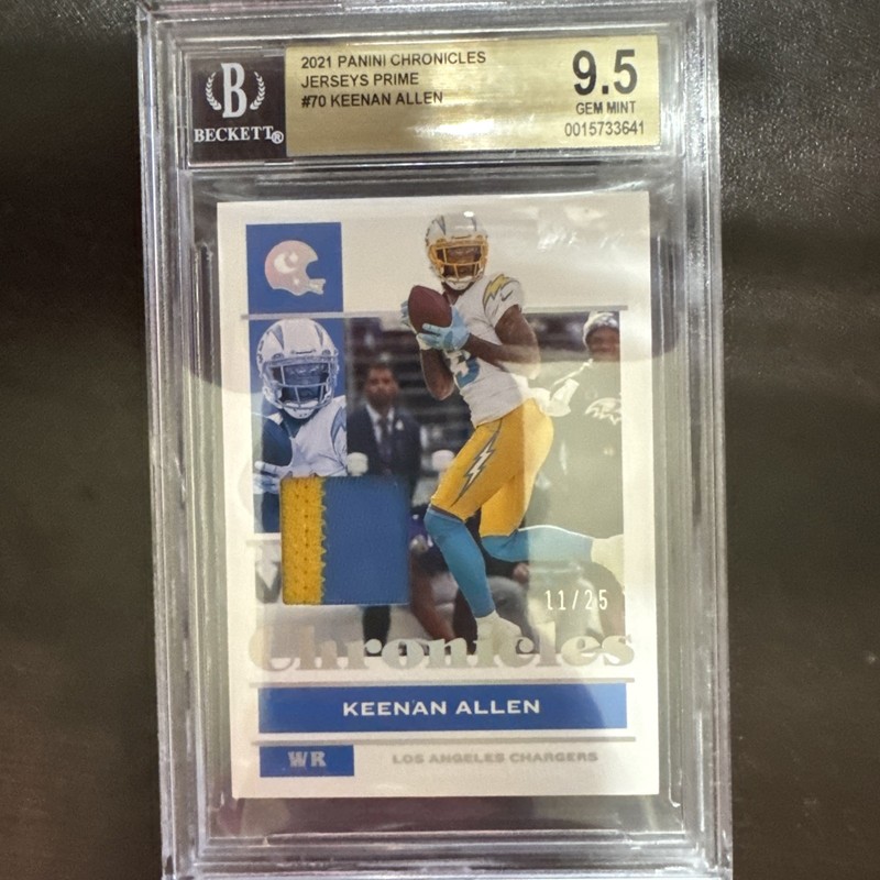 2021 Panini Chronicles Jersey Prime /25 Keenan Allen #70 BGS 9.5
