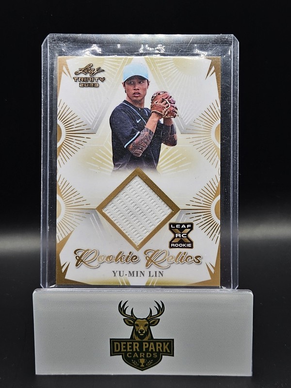 2023 Leaf Trinity YU-MIN LIN (RC) RELIC Rookie Relics Diamondbacks Rookie #RR-50