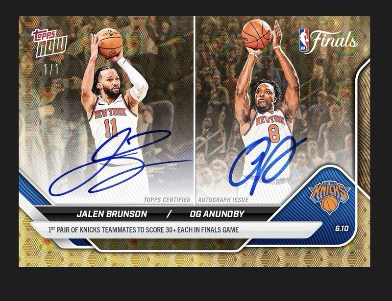 PRESALE BRUNSON ANUNOBY Finals 2025-26 NBAToppsNOW Card*1/1 DUAL AUTO Presale