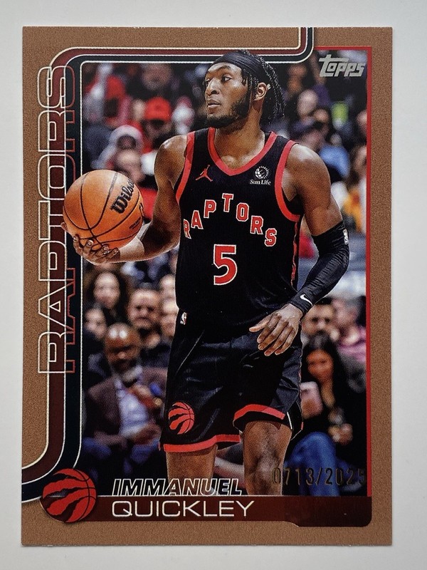 Immanuel Quickley 2025-26 Topps /2025 Gold #32 Toronto Raptors