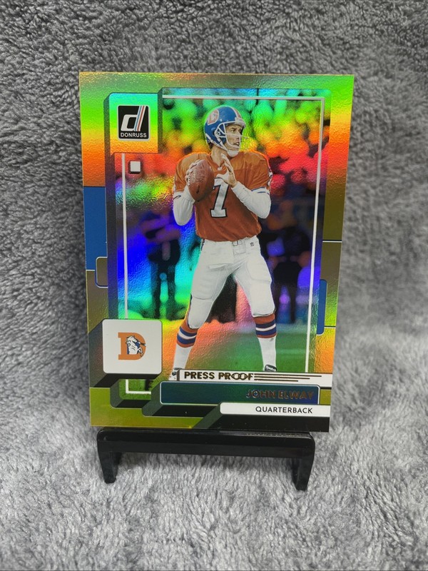 John Elway #267 2022 Panini Donruss Press Proof Premium – Denver Broncos