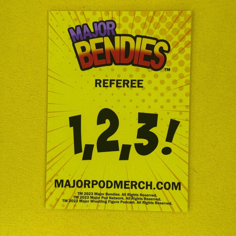 Referee Kanik MWFP Major Wrestling Figure Podcast Bendies Trading Card gallery