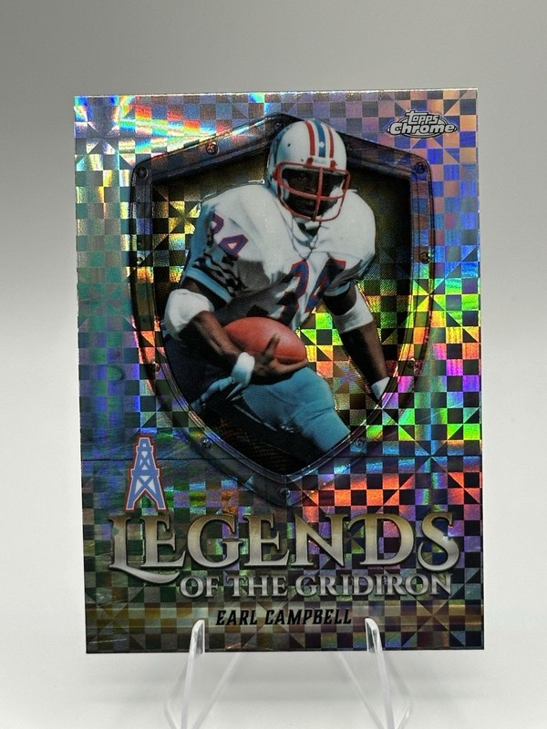 2025 Topps Chrome Legends Of The Gridiron Earl Campbell X-Fractor LOG-12