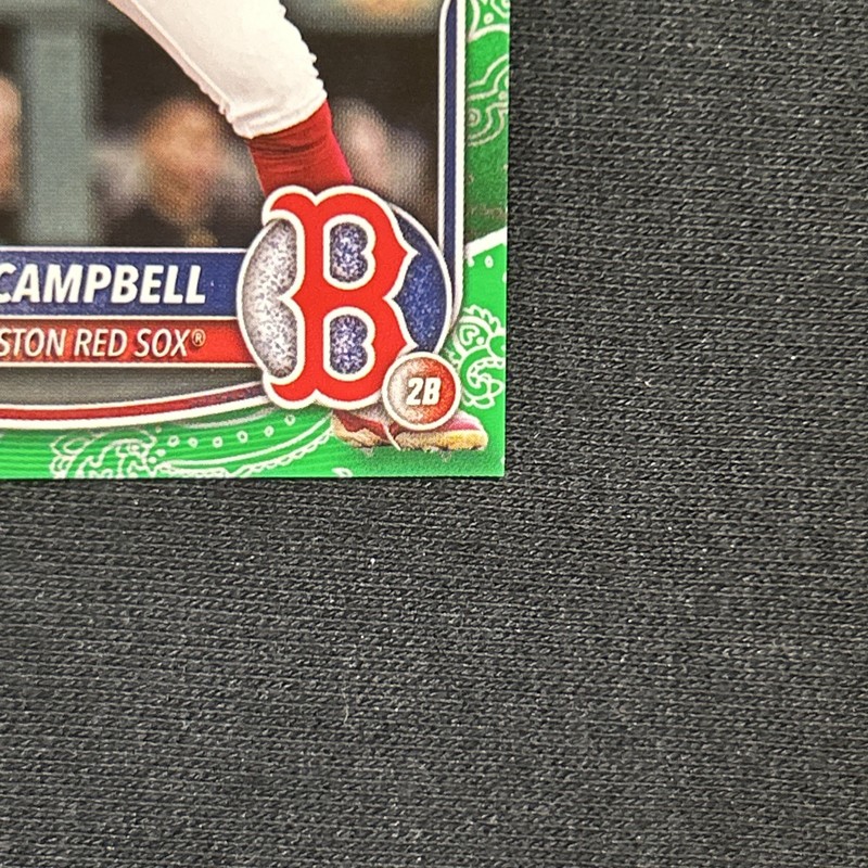 2025 Bowman - Prospects Kristian Campbell #BP-42 Green Pattern /99 (RC) Boston gallery