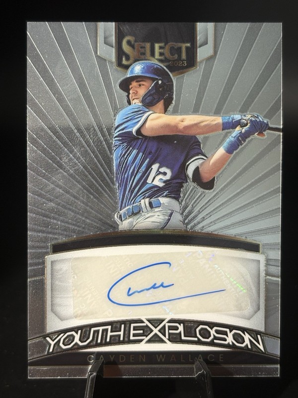 2023 Panini Select #YES-CW Cayden Wallace “Youth Explosion Signatures” Silver