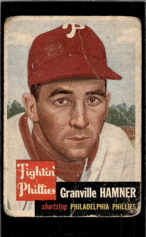 1953 Topps Baseball Granville Hamner #146 Philadelphia Phillies POOR