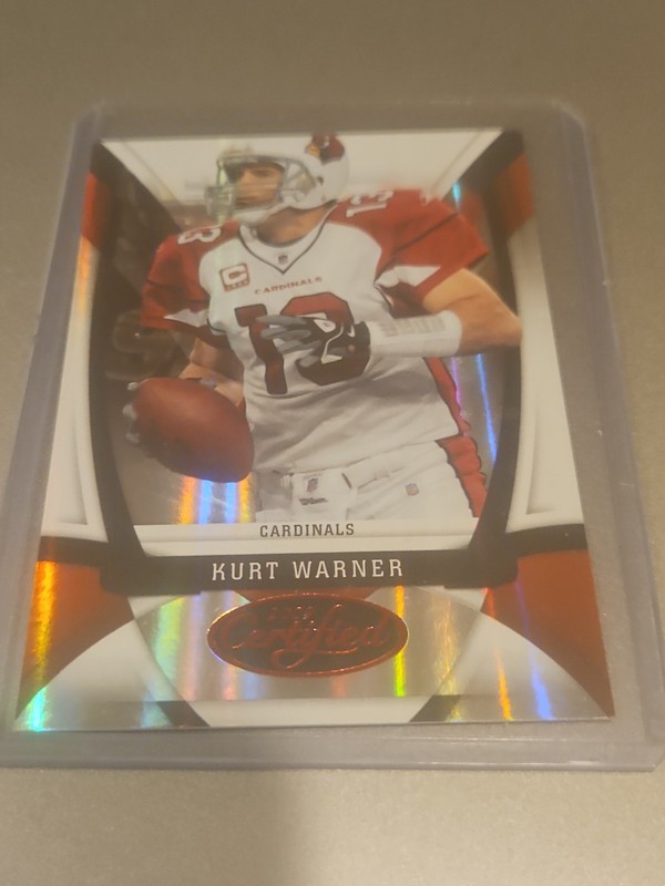 kurt warner numbered /250 card nfl football hall of fame cardinals number qb
