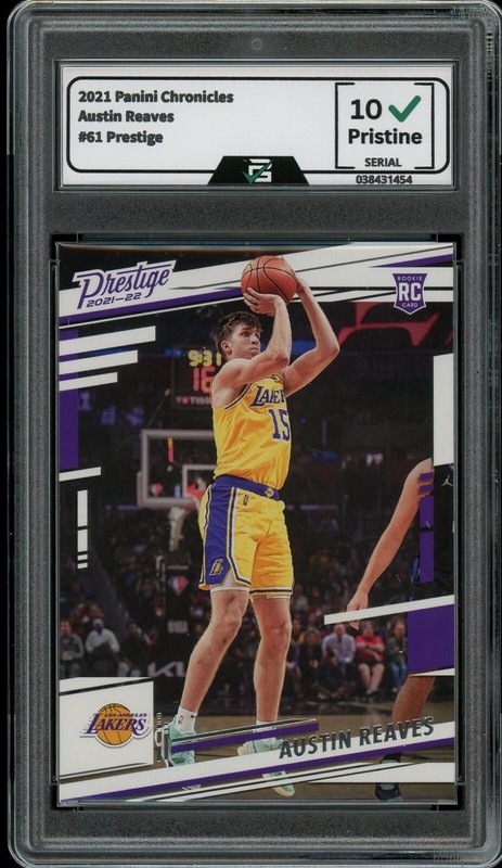 2021 Panini Chronicles #61 Austin Reaves GRADED 10 GEM MINT RC Rookie LAKERS