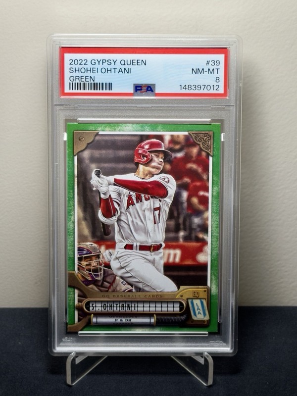 2022 Topps Gypsy Queen PSA 8 Green Border Shohei Ohtani #39 LA Angels – Dodgers