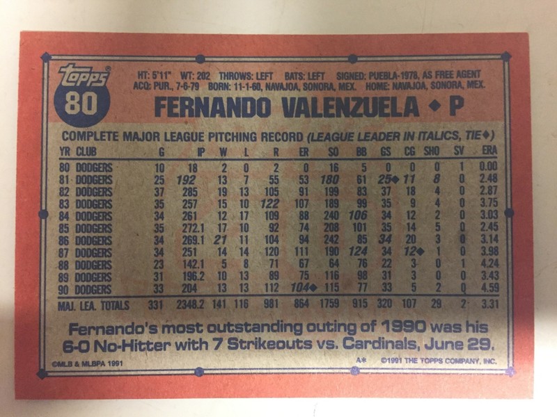 1991 Topps Regular No Glowback/No Bold Logo Baseball Cards #1-200 You Pick!