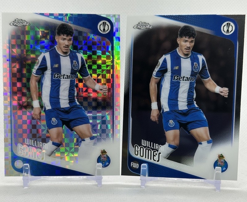 William Gomes 2025-26 Topps Chrome UEFA Club #50 Base & X-Fractor FC Porto Lot