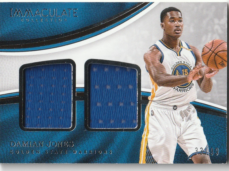 2016-17 Panini Immaculate Collection Dual Materials Damian Jones #DM-DJ/99