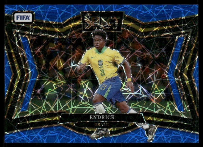 Endrick 2024-25 Panini Select FIFA Soccer Field Level #225 Blue Lazer Prizm