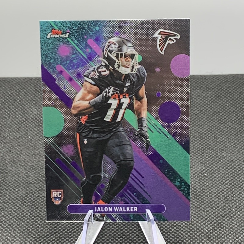 2025 Topps Finest Jalon Walker #41 RC Rookie Atlanta Falcons