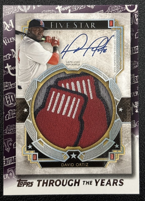 Rare Jumbo Patch Facsimile AUTO David Ortiz 2021 Topps SP Through The Years 2012