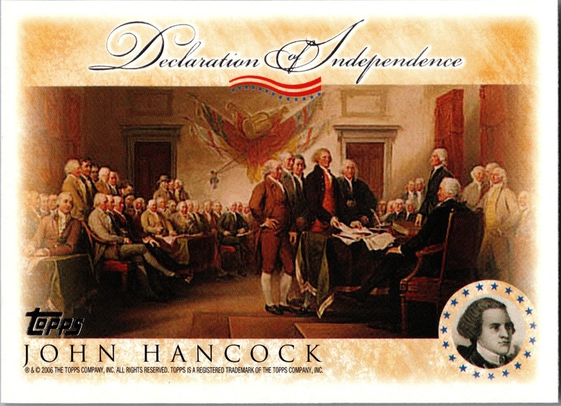 2006 Topps Declaration of Independence #JH John Hancock