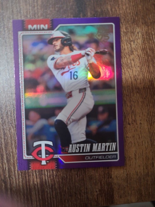 2026 Topps Series 2 Austin Martin # 416 Purple Holo Foil / 250 Minnesota Twins