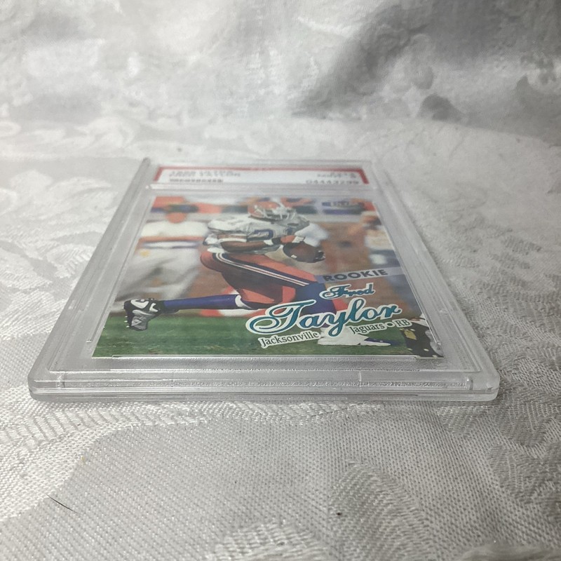 1998 FLEER ULTRA FRED TAYLOR ROOKIE, #214 PSA Grade 9 MINT RC Card gallery