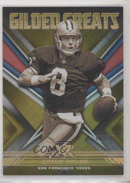 2020 Panini XR Gilded Greats Gold 8/10 Steve Young #20 HOF 0c3