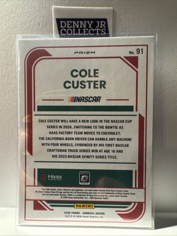 2026 Donruss Optic Blue Velocity Prizm #91 COLE CUSTER gallery