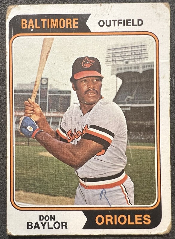 1974 TOPPS DON BAYLOR (BALTIMORE ORIOLES) #187 FAIR MARK
