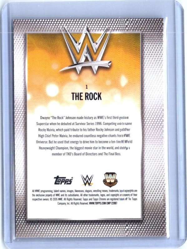 2026 Topps Chrome WWE #1 The Rock gallery