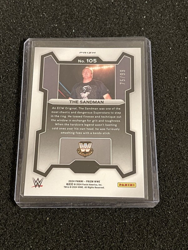 The Sandman 2024 Panini Prizm WWE Red Undercard Prizm #d /99 ECW Legend #105 gallery