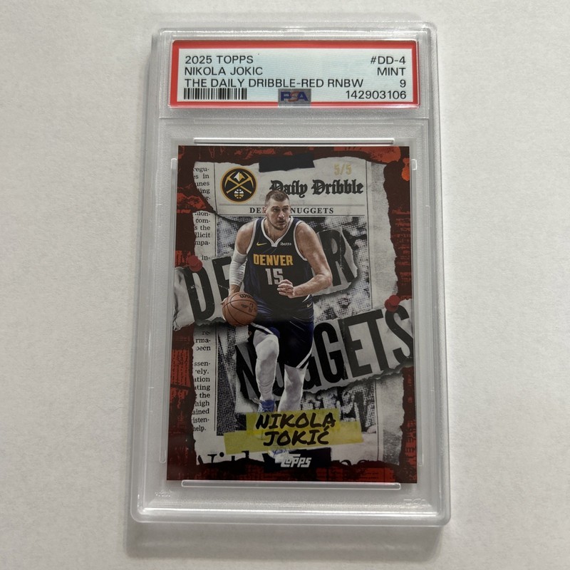 2025 Topps Nikola Jokic Daily Dribble 5/5 #DD-4 PSA 9