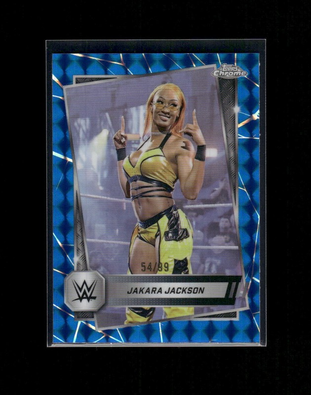 2025 Topps Chrome WWE Jakara Jackson #36 Blue Geometric /99