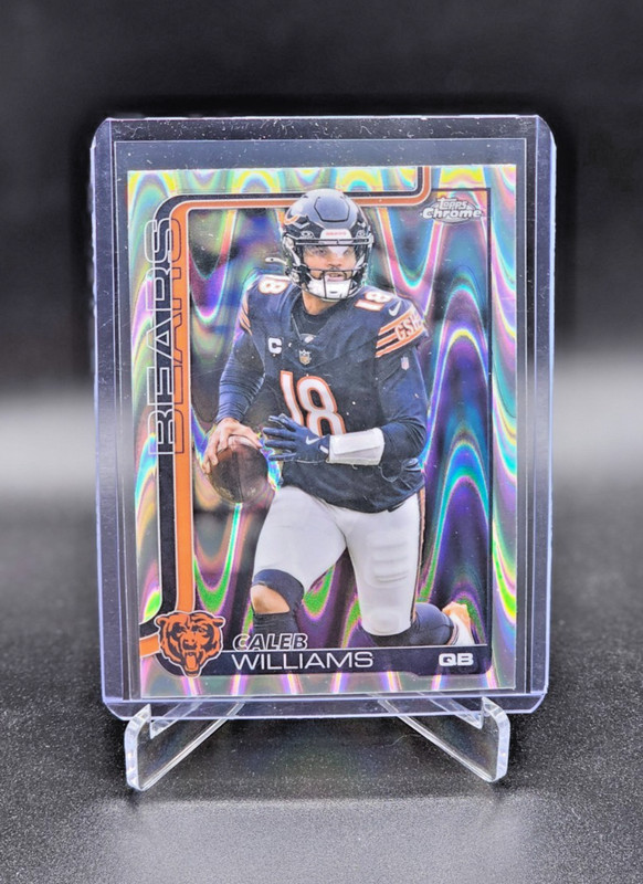 Caleb Williams 2025 Topps Chrome Ray Wave Refractor #52 Chicago Bears