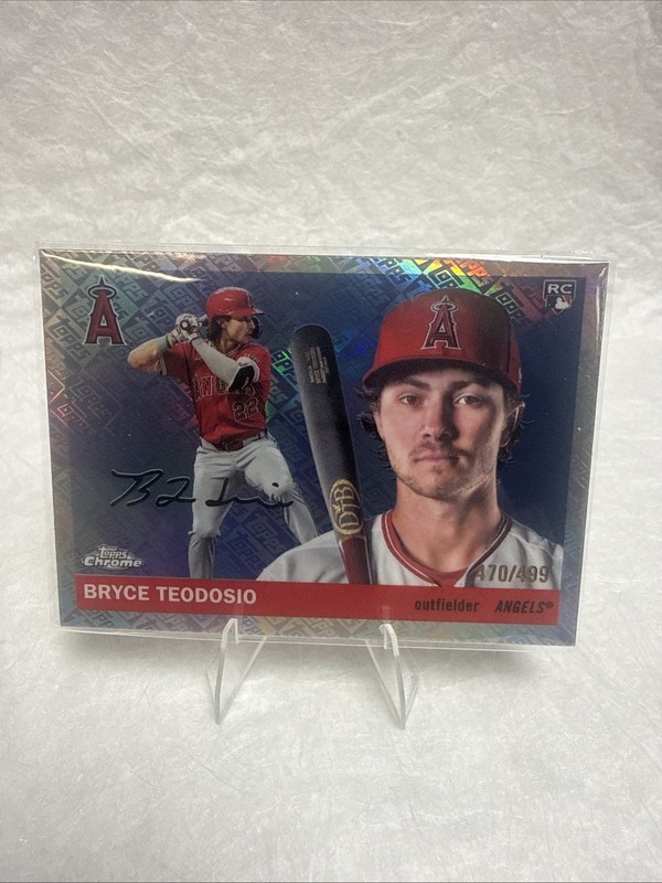 Topps Chrome Platinum 2025 Bryce Teodosio RC Los Angeles Angels pulsar /499 Logo