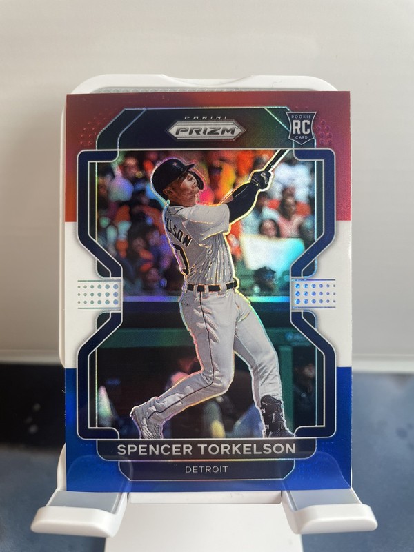 2022 Panini Prizm – Spencer Torkelson #43 Red White & Blue Prizm (RC)