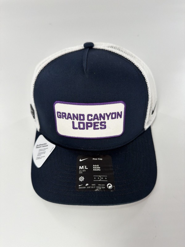 Nike Rise Grand Canyon Lopes GCU Team Isssued Black Mesh Snapback Hat Cap M/L