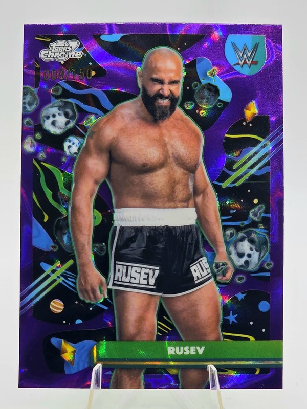 Rusev Purple Nebula Refractor 008/150 2026 Topps Cosmic Chrome WWE