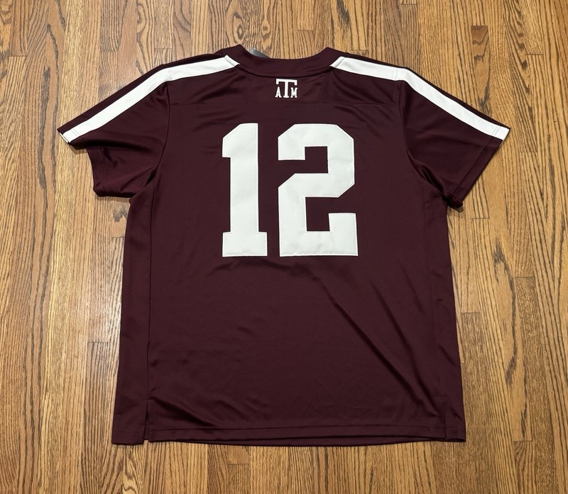 Texas AM Aggies Adidas Originals Throwback Retro NCAA Premier Football Jersey XL gallery