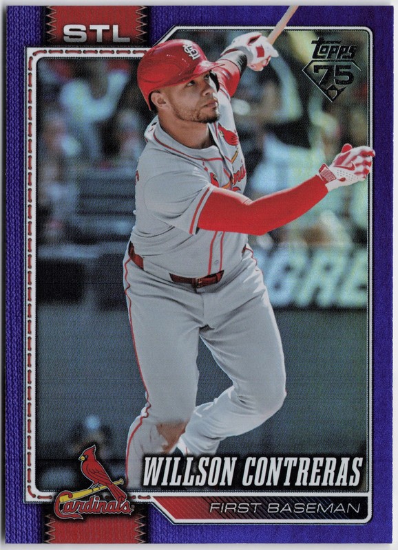 2026 Topps #180 Willson Contreras Purple Holo Foil #/250