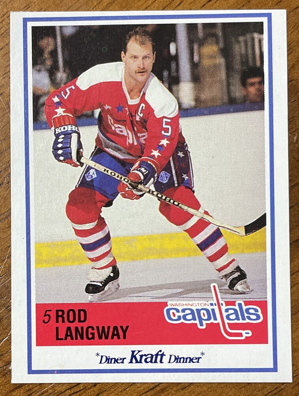 1990-91 NHL Kraft Canada Hockey Cards – #24 Rod Langway – Washington Capitals