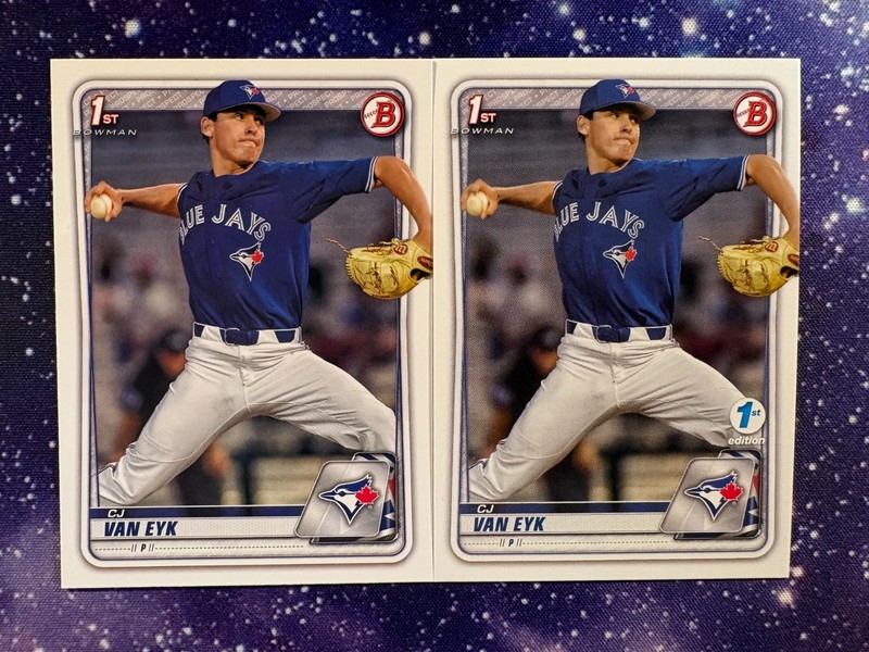 2020 Bowman Draft CJ Van Eyk Lot of 2 Blue Jays 1st Bowman #BD-93