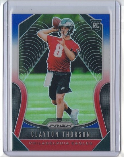 CLAYTON THORSON 2019 Panini Prizm RC Rookie RED WHITE BLUE Refractor #310 EAGLES