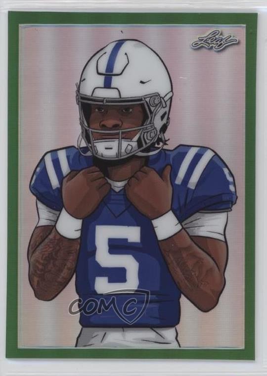 2024 Leaf Metallic Imaginations Green 11/25 Anthony Richardson by Jasper 5i3