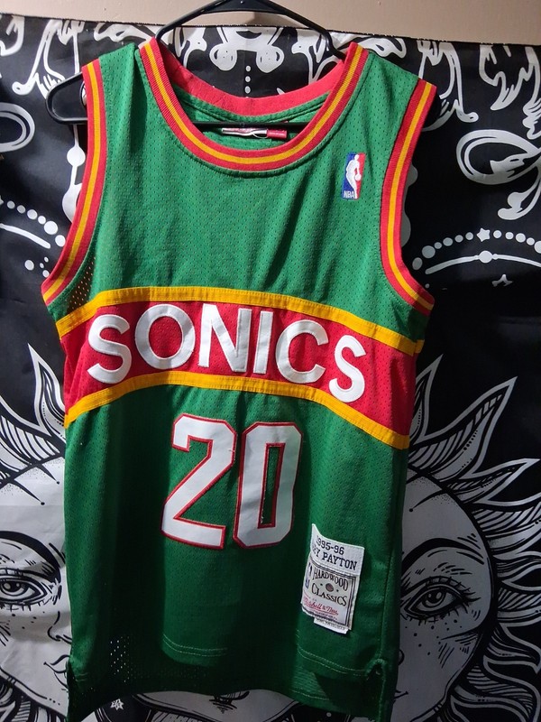Seattle Super Sonics Gary Payton Michelle & Ness 95-96 NBA Jersey Size 36 S