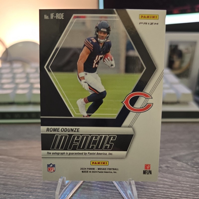 2024 PANINI MOSAIC ROME ODUNZE ROOKIE IN FOCUS SILVER AUTO SP gallery