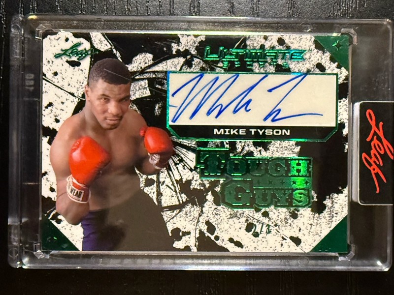 2024 Leaf Ultimate Tough Guys Champ Mike Tyson Auto – SSP Emerald Green #d 2/3