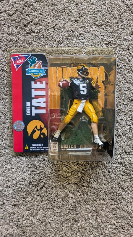 CUSTOM MCFARLANE FIGURES IOWA HAWKEYES DREW TATE BOWL GAME